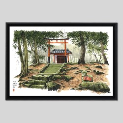 Caisse américaine bois sur papier Hahnemühle Photo Rag Bright White - 310g/m²