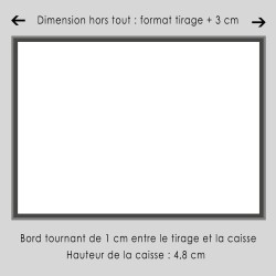 Caisse américaine prestige aluminium sur papier Hahnemühle Photo Rag Bright White - 310g/m²