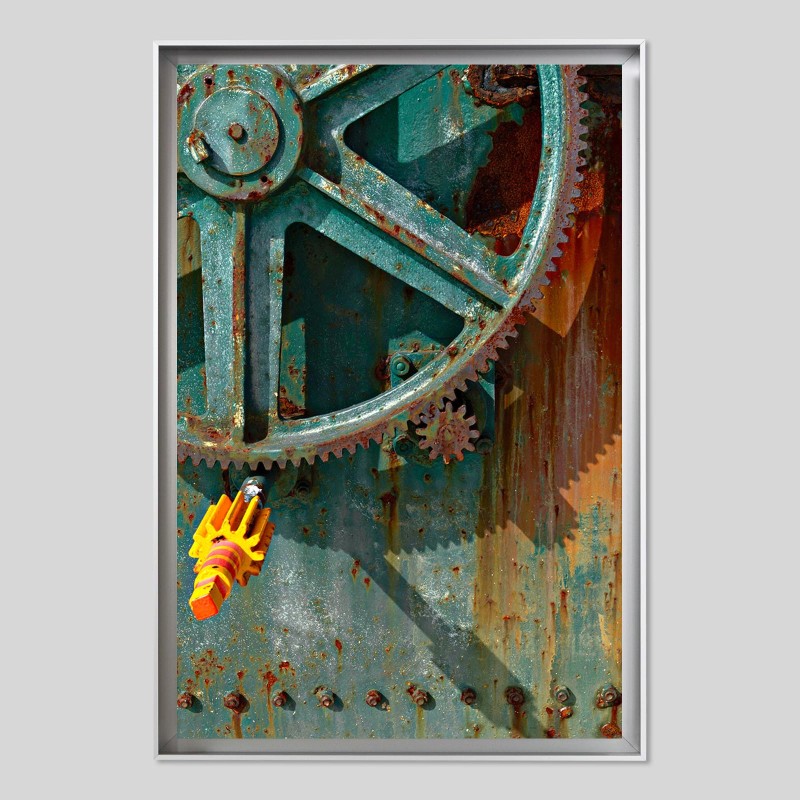 Caisse américaine prestige aluminium sur papier Hahnemühle Photo Rag Métallique 340g/m²