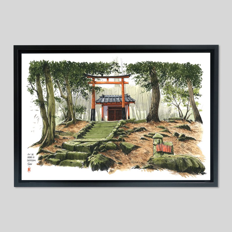 Caisse américaine prestige bois laqué sur papier Hahnemühle Photo Rag Bright White - 310g/m²