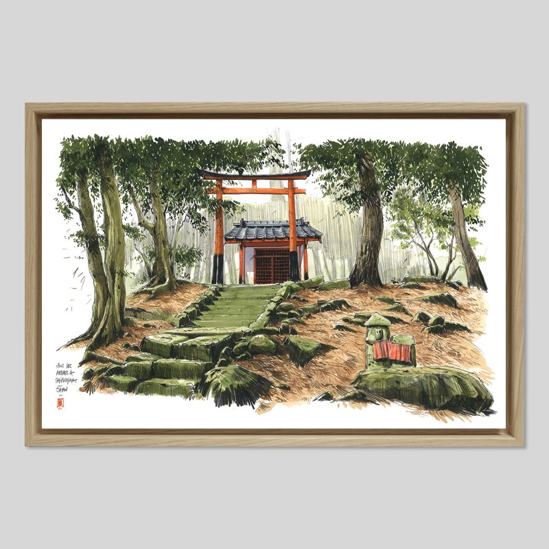 Caisse américaine prestige bois chêne sur papier Hahnemühle Photo Rag Bright White - 310g/m²