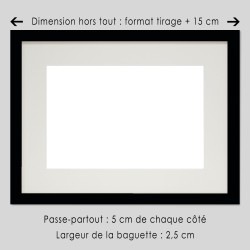 Cadre classique sur papier Hahnemühle Photo Rag Satin - 310g/m²